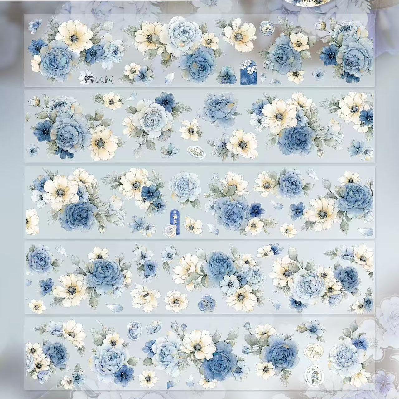 5.5cm*100cm Blue-Green Floral Tape