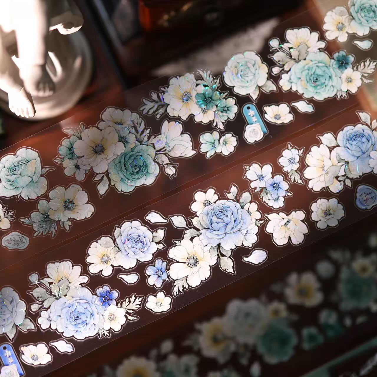5.5cm*100cm Blue-Green Floral Tape