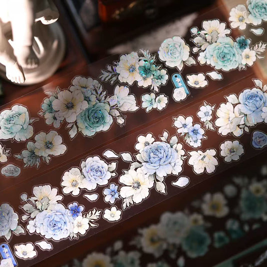 5.5cm*100cm Blue-Green Floral Tape