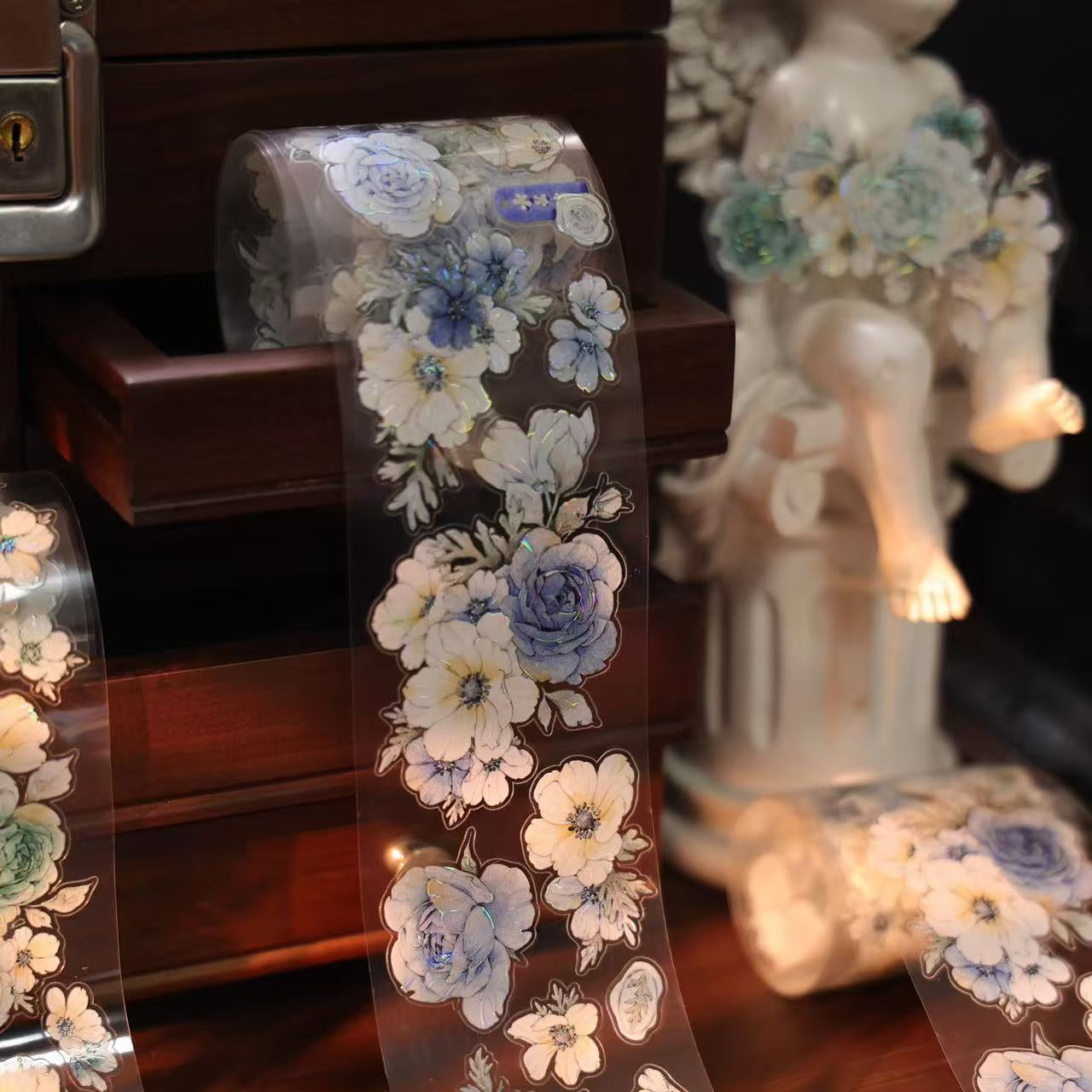 5.5cm*100cm Blue-Green Floral Tape