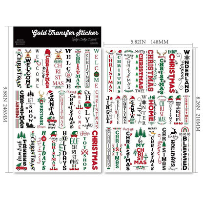 Christmas Text Transfer Stickers