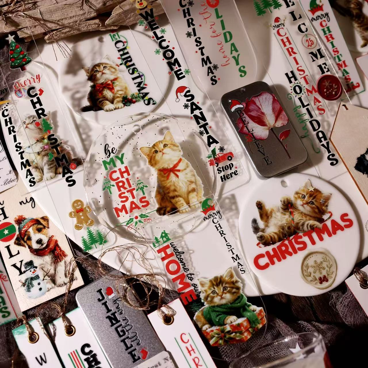Christmas Text Transfer Stickers