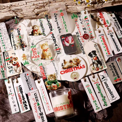 Christmas Text Transfer Stickers
