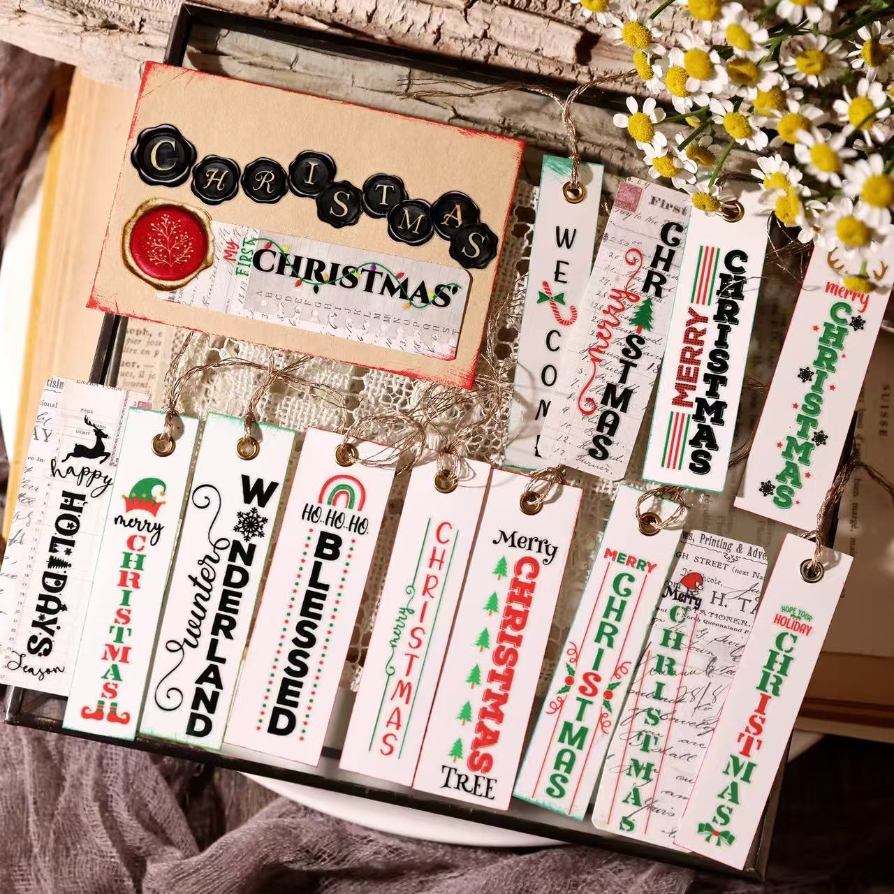 Christmas Text Transfer Stickers