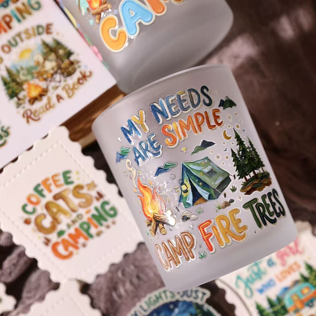 Travel Camping Transfer Stickers