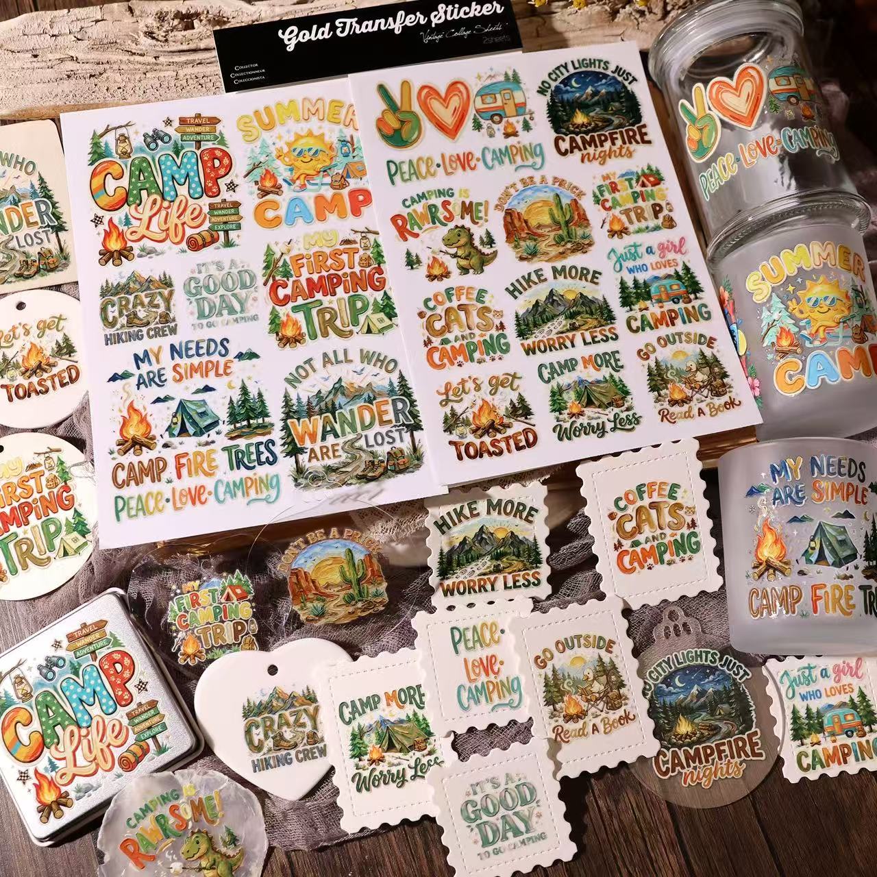 Travel Camping Transfer Stickers