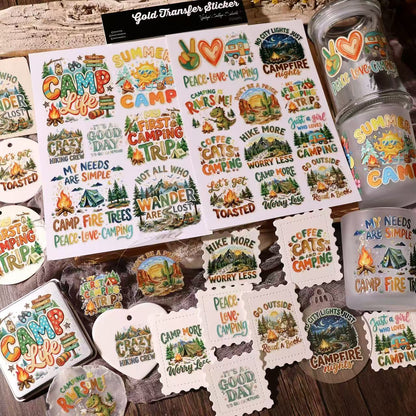 Travel Camping Transfer Stickers