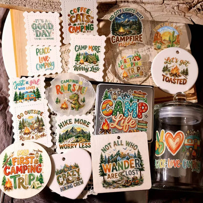 Travel Camping Transfer Stickers