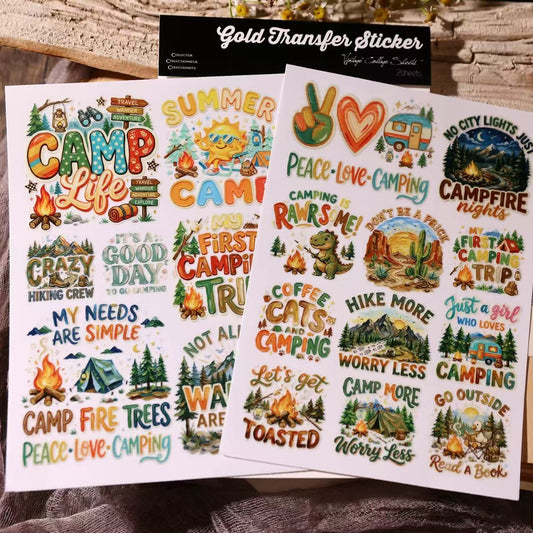 Travel Camping Transfer Stickers