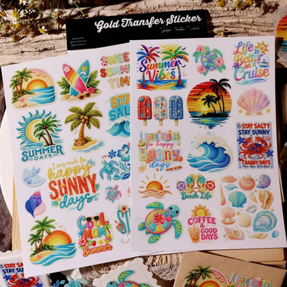 Embroidered Summer Transfer Stickers