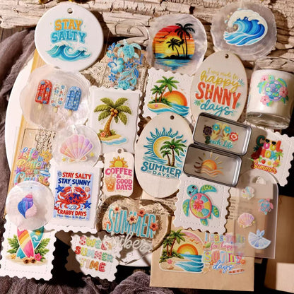 Embroidered Summer Transfer Stickers