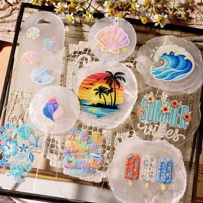 Embroidered Summer Transfer Stickers