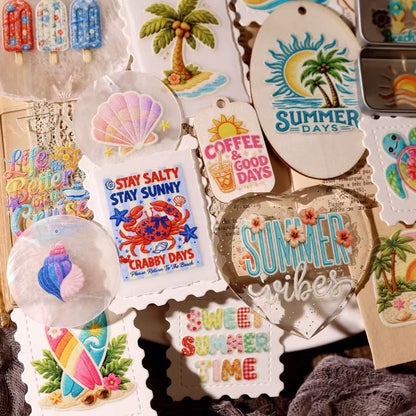 Embroidered Summer Transfer Stickers