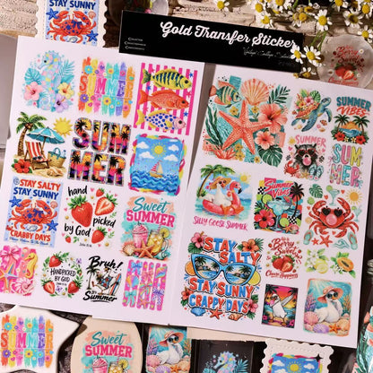 Hot Summer Transfer Stickers