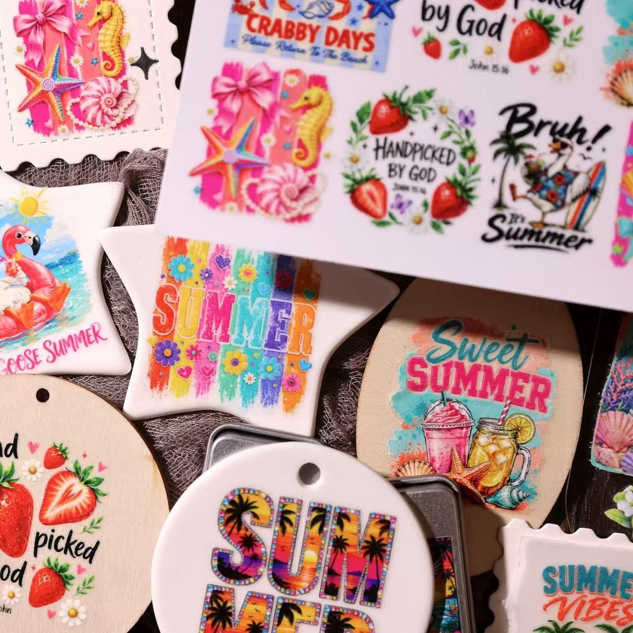 Hot Summer Transfer Stickers