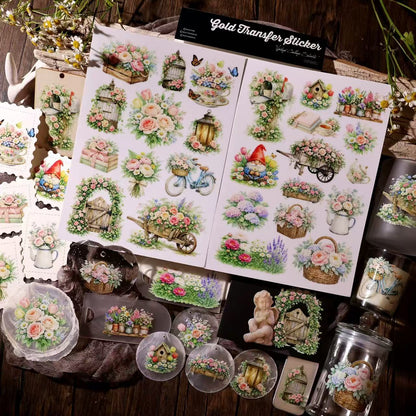 Spring Garden Transfer Stickers