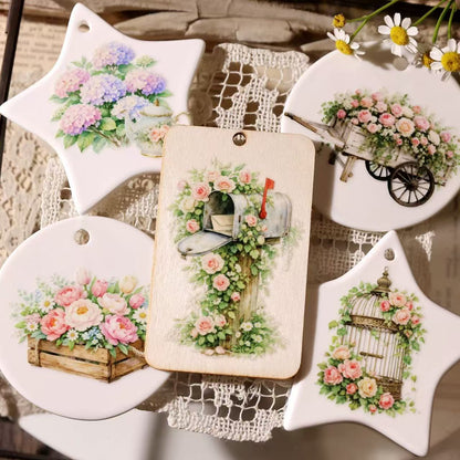 Spring Garden Transfer Stickers