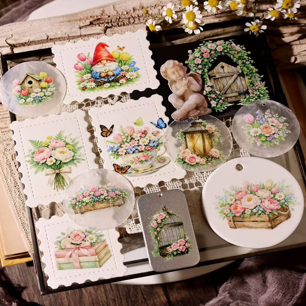 Spring Garden Transfer Stickers