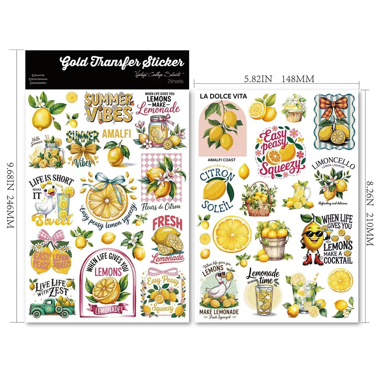 Lemon Summer Transfer Stickers