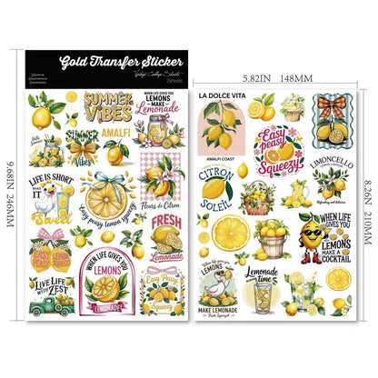 Lemon Summer Transfer Stickers