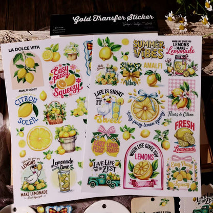 Lemon Summer Transfer Stickers