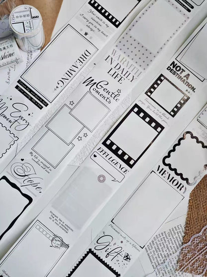6cm*250cm Words and Frames Washi Tape