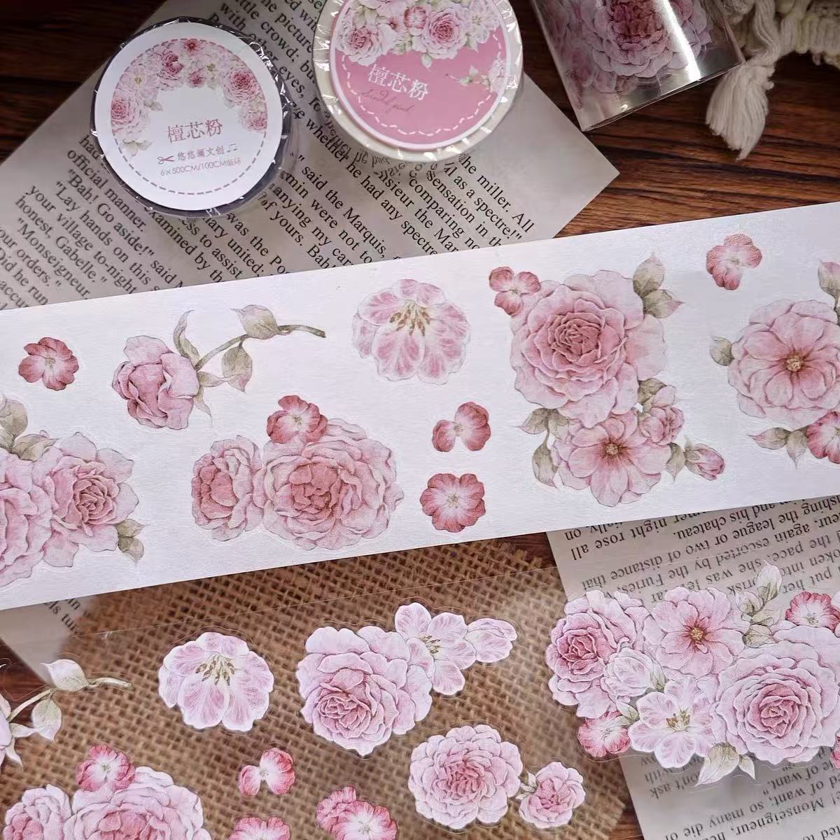 6cm*100cm Gentle Pink Blossom Tape
