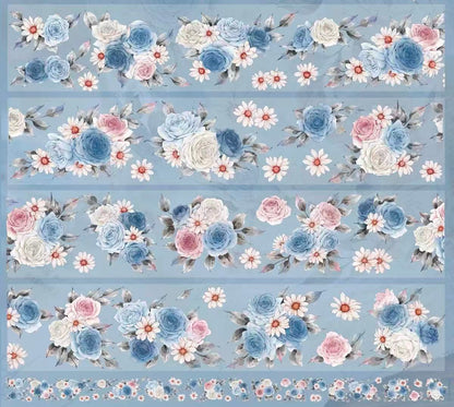 6cm*100cm Blue Rose Tape