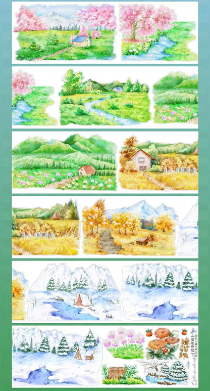 Watercolor Scenery Tape Collection