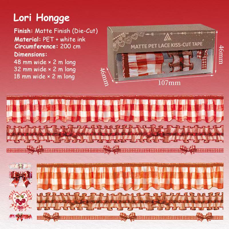 Lolita Red Plaid Tape Set