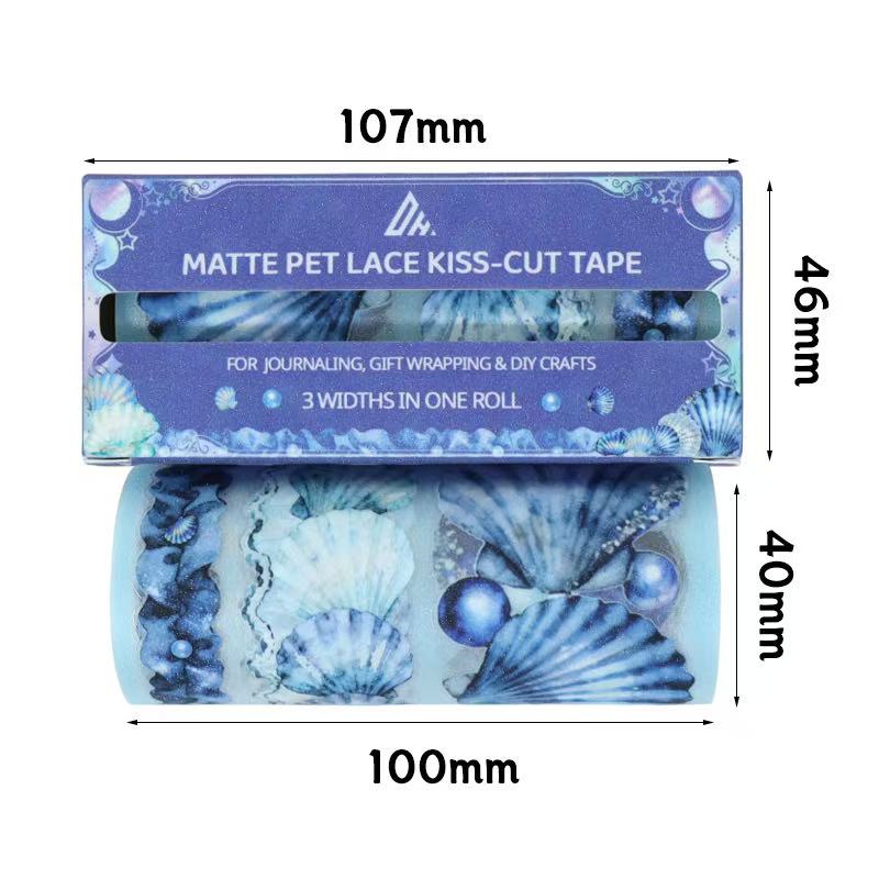 Seashell Blue Heart Tape Set
