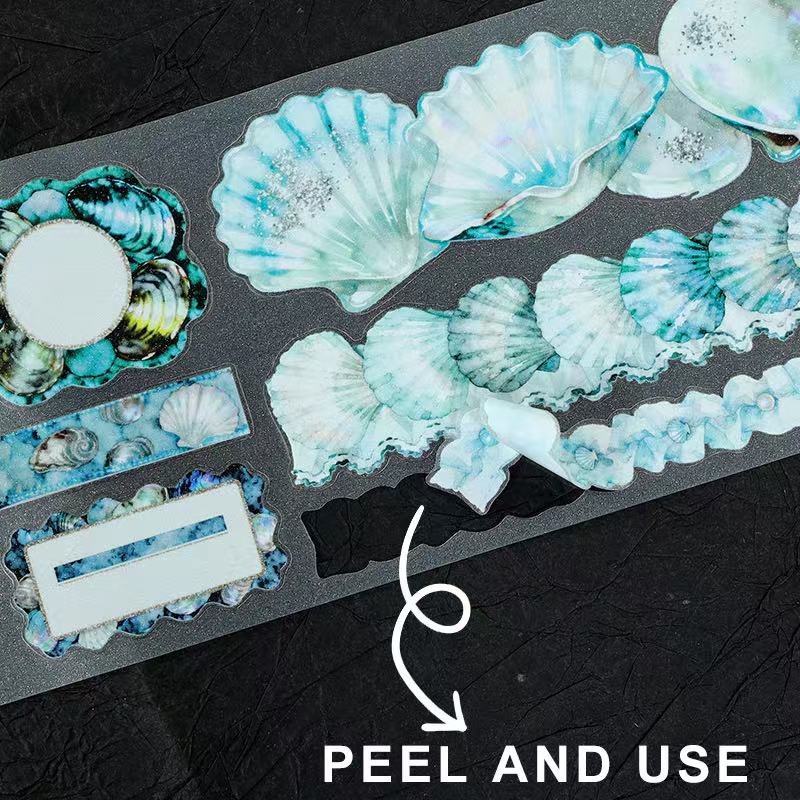 Seashell Blue Heart Tape Set