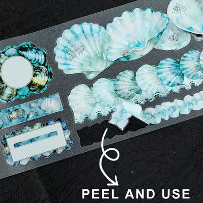 Seashell Blue Heart Tape Set