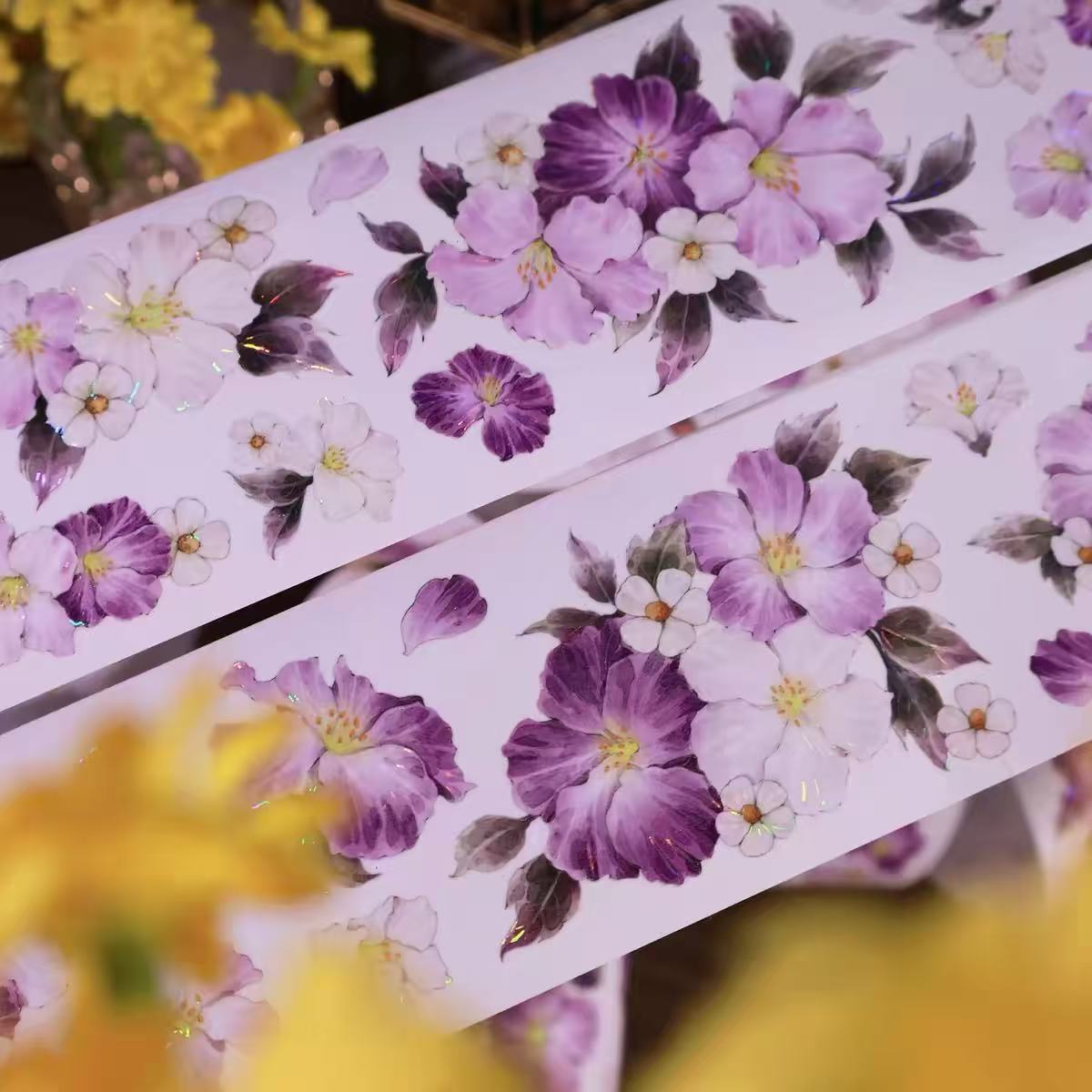 5.5cm*100 Vintage Purple Floral Tape
