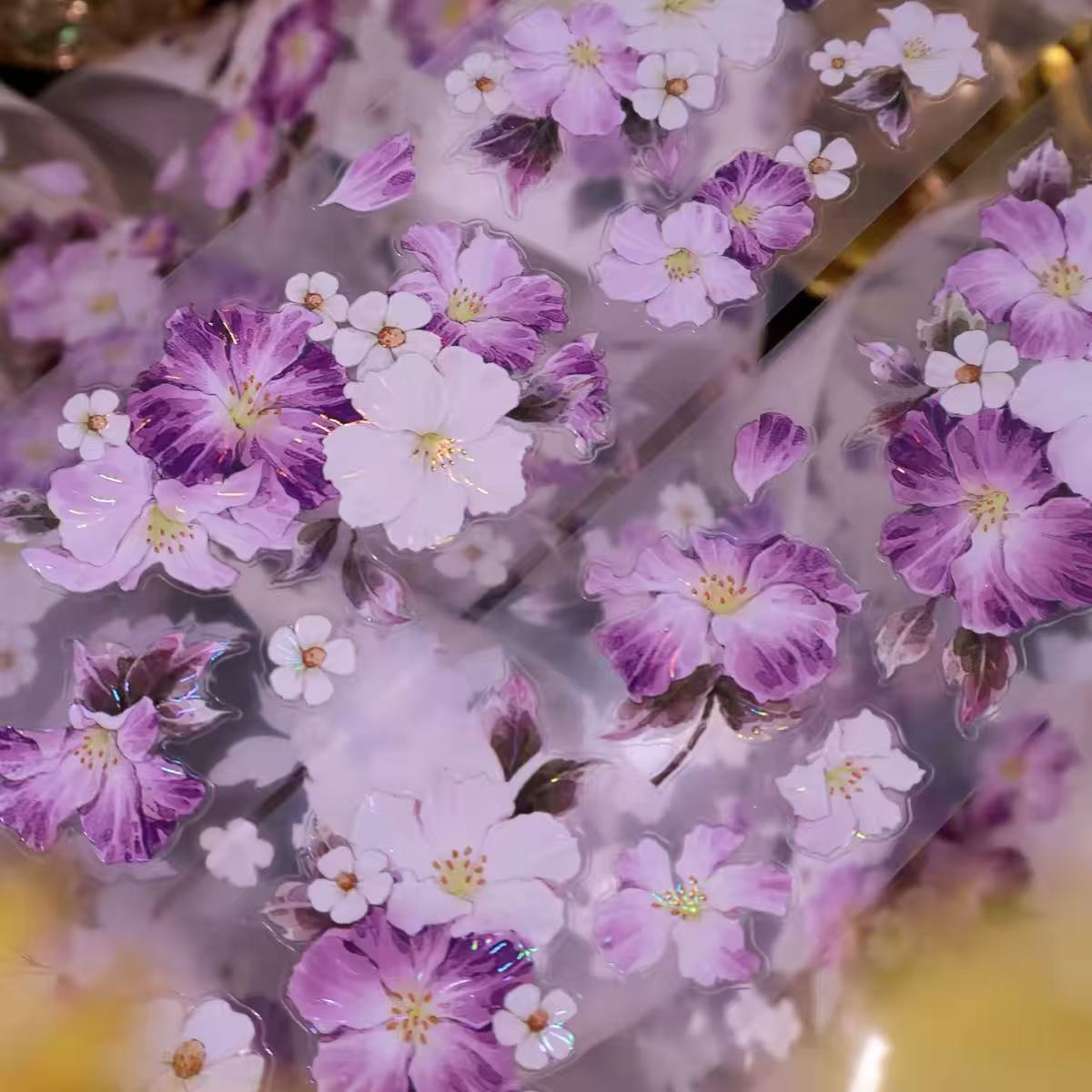 5.5cm*100 Vintage Purple Floral Tape