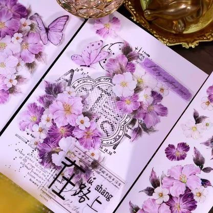 5.5cm*100 Vintage Purple Floral Tape