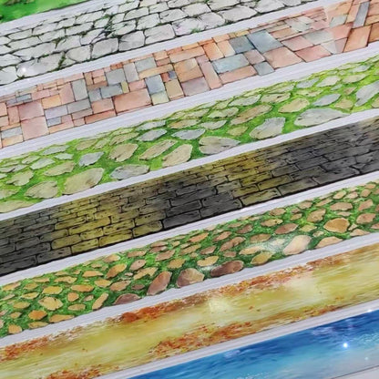 4cm*120cm Vintage Cobblestone Path Tape Collection