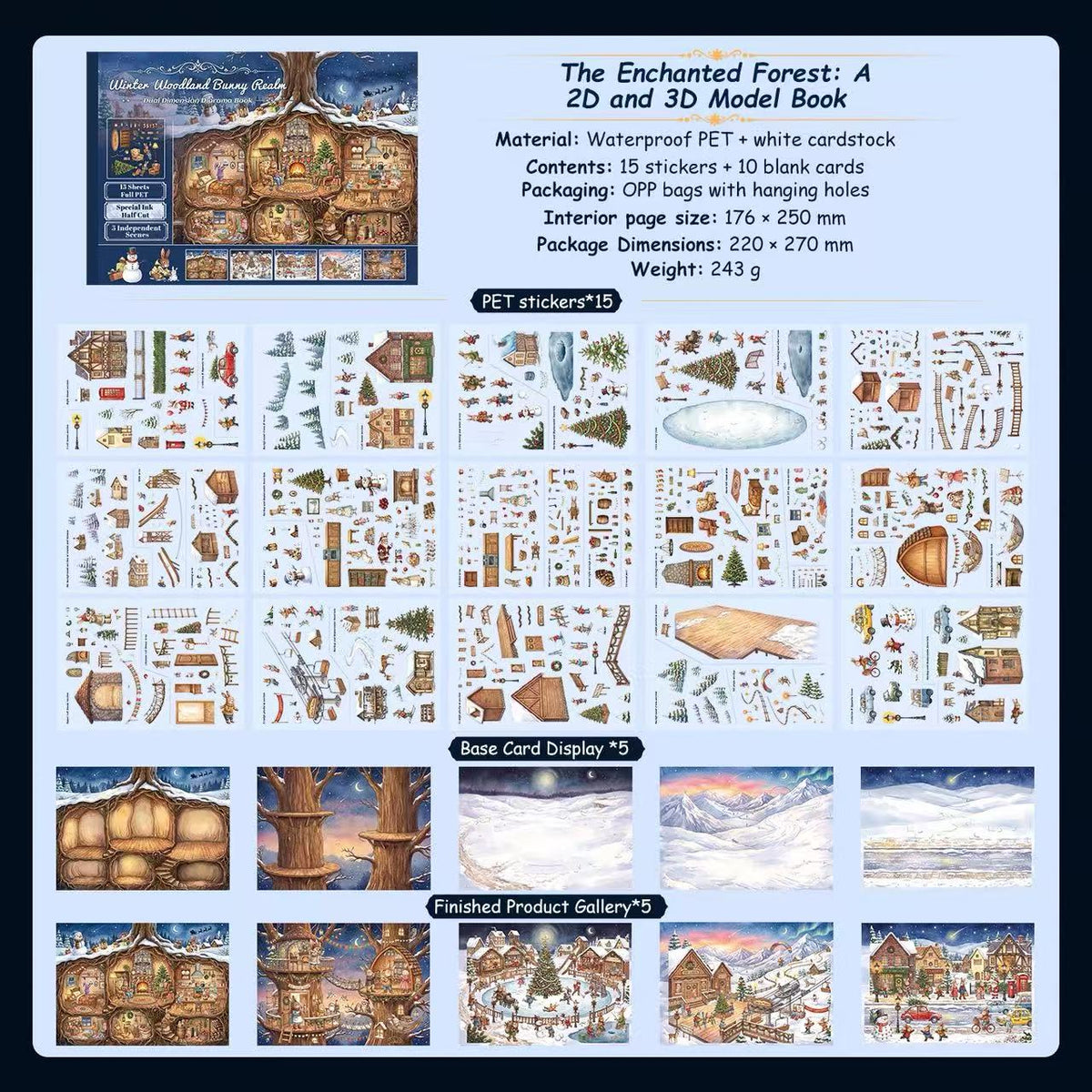 Winter Woodland Bunny Wonderland Sticker Book