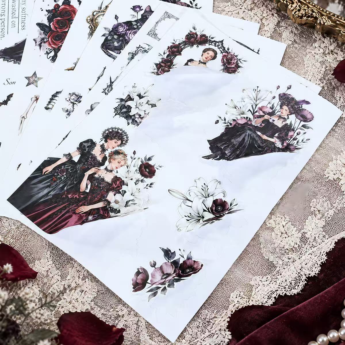 Gothic Rose Manor Sticker Book