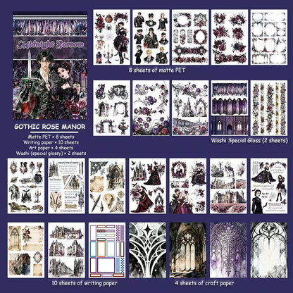 Gothic Rose Manor Sticker Book