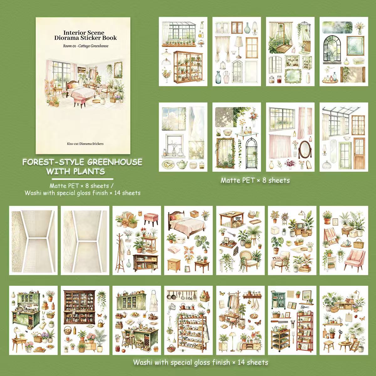 Cottage Greenhouse Sticker Book