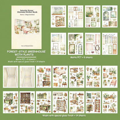 Cottage Greenhouse Sticker Book