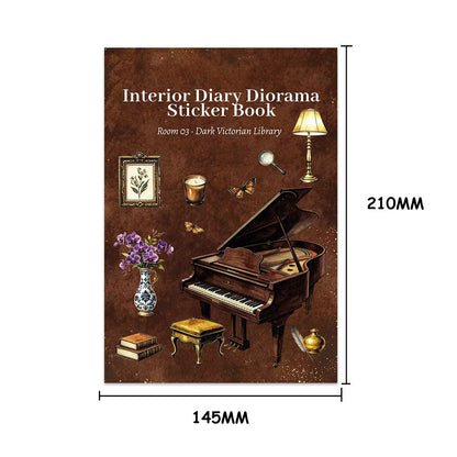 Dark Academia Study Sticker Book