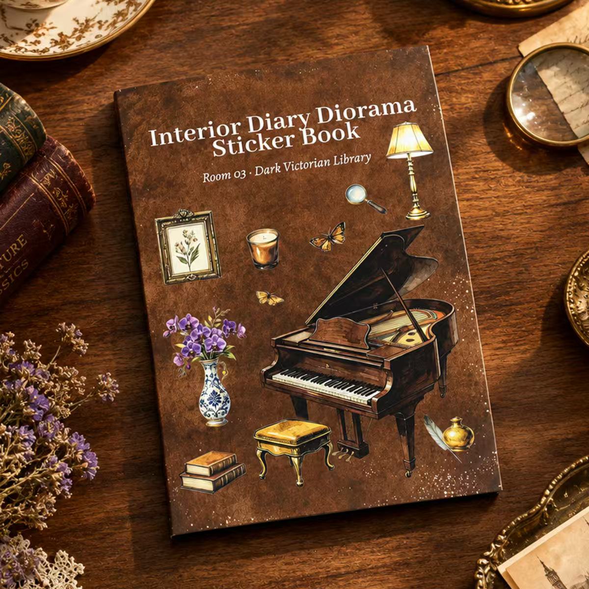 Dark Academia Study Sticker Book