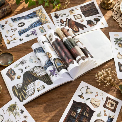 Dark Academia Study Sticker Book