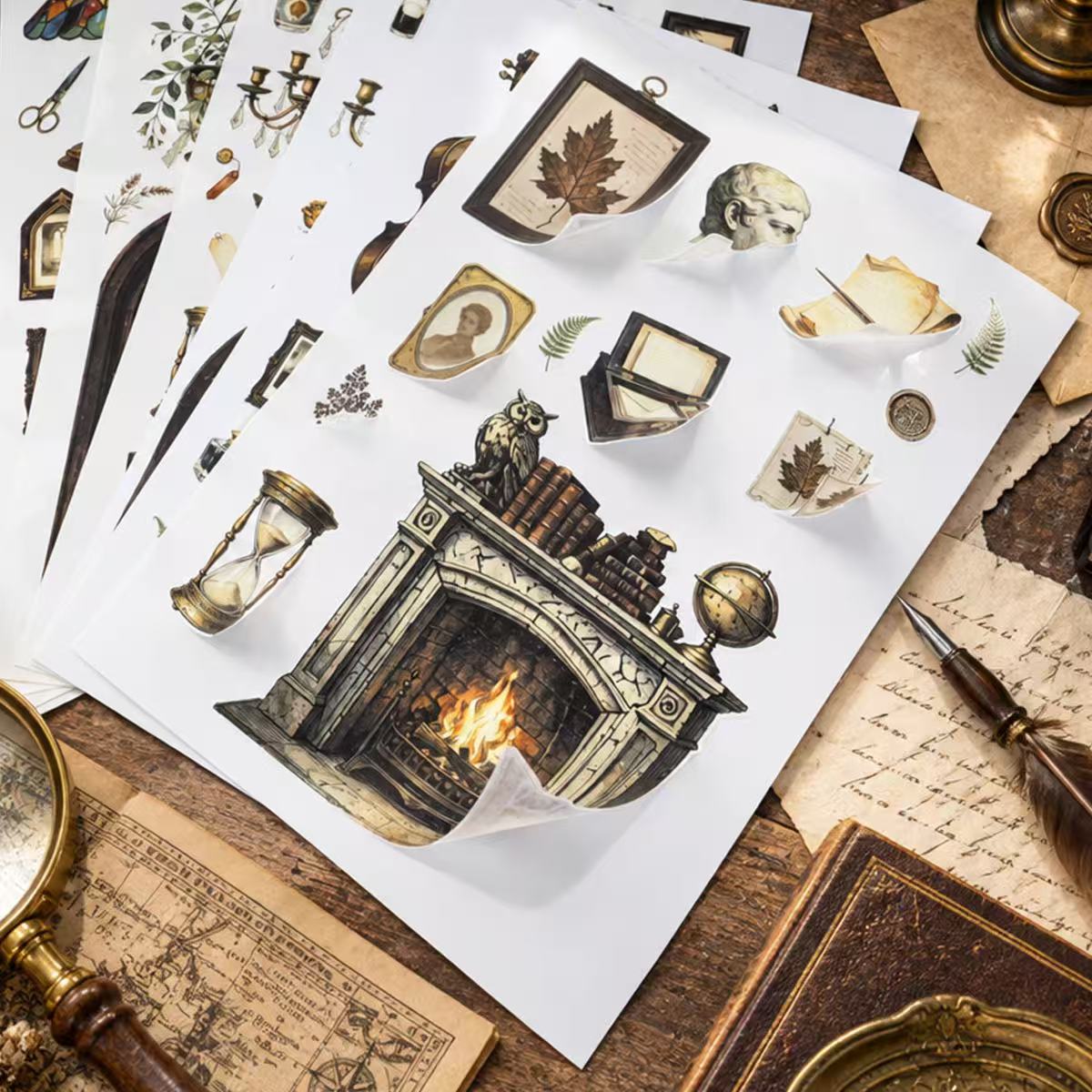 Dark Academia Study Sticker Book