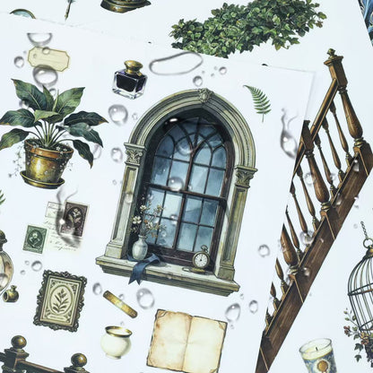 Dark Academia Study Sticker Book