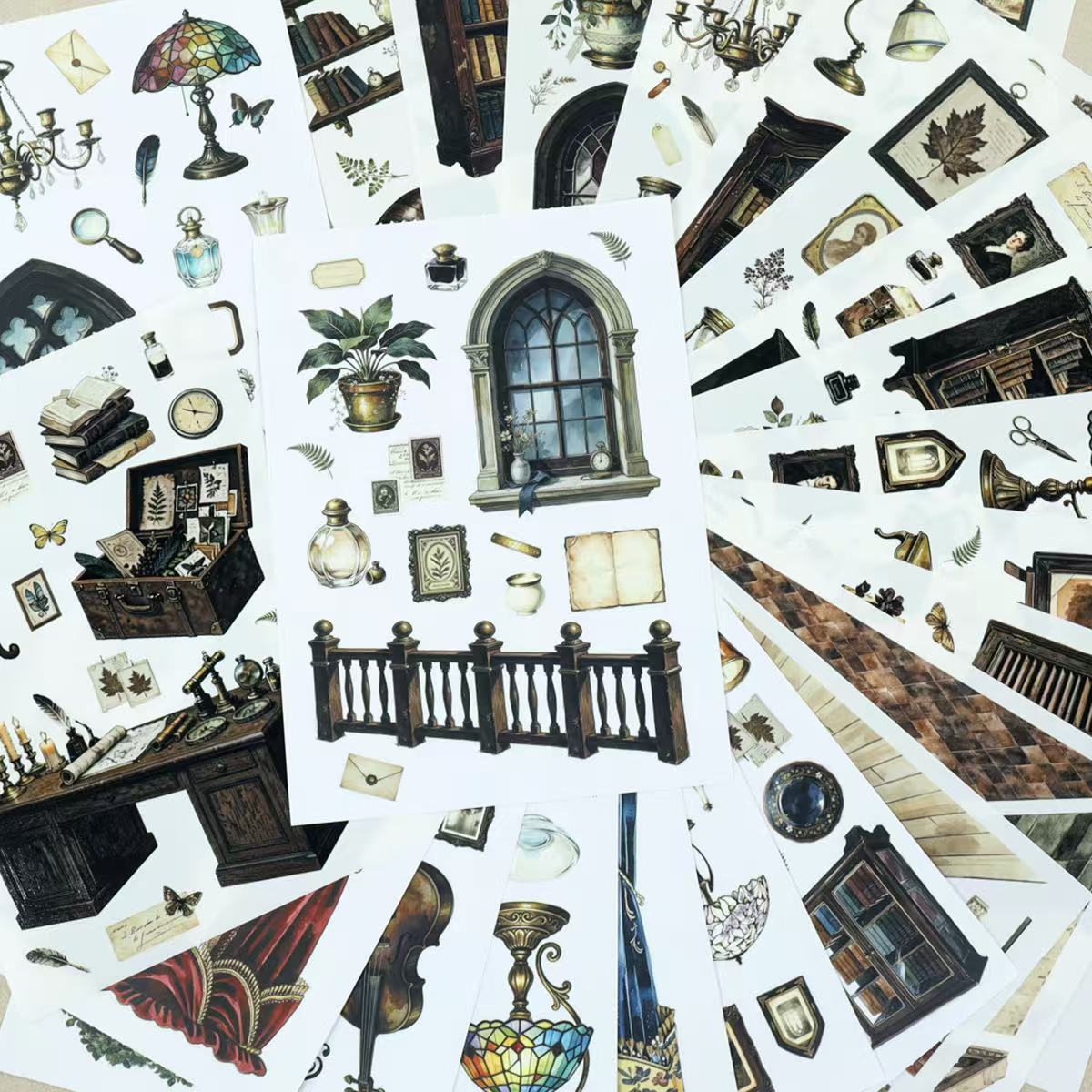 Dark Academia Study Sticker Book