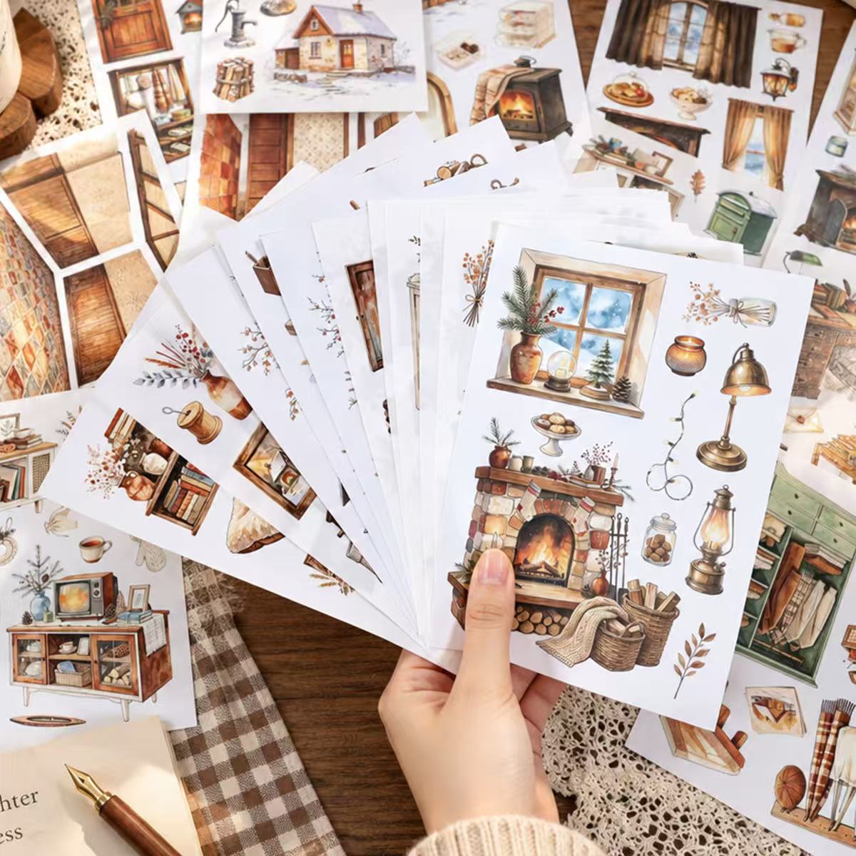 Cozy Winter Cottage Sticker Book