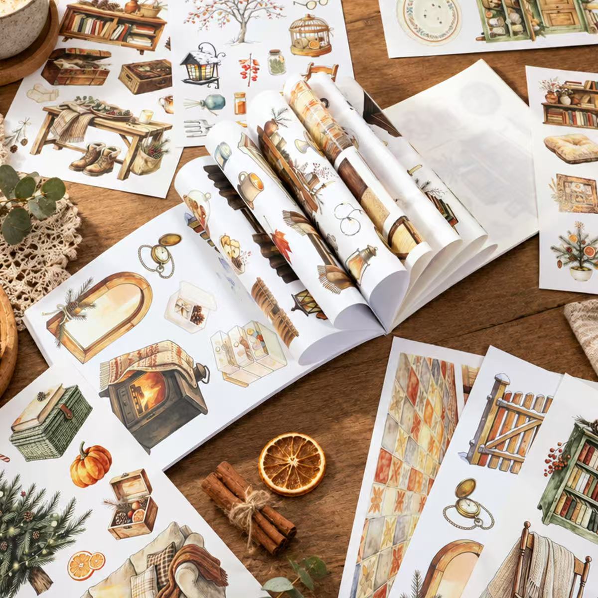 Cozy Winter Cottage Sticker Book
